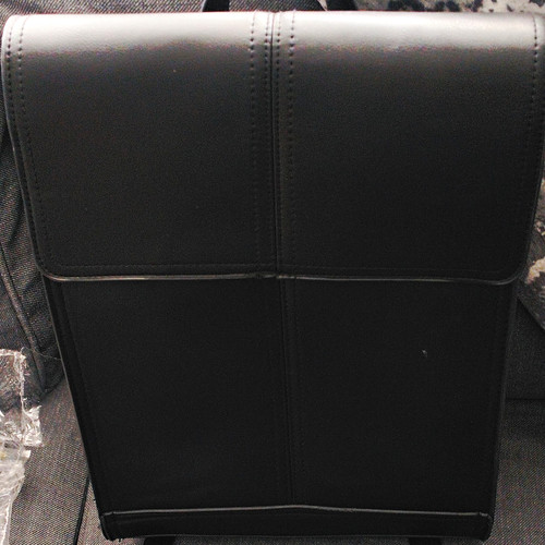 Black faux leather large - faux,