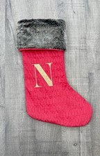 Matalan Red Velvet & Grey Fur