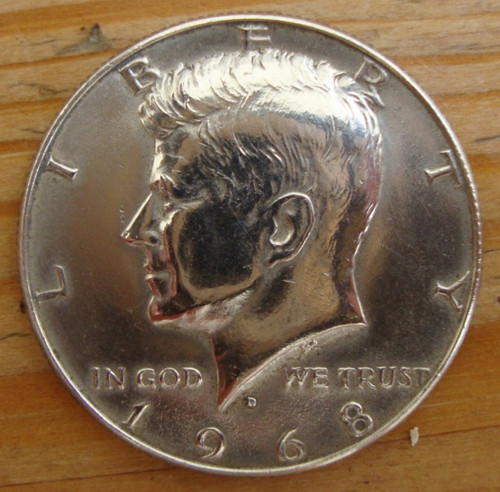 1968 kennedy half dollar - us,