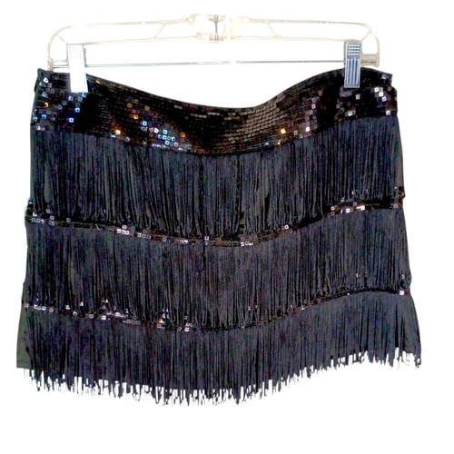 Twenty one black sequin - sequin, tiered