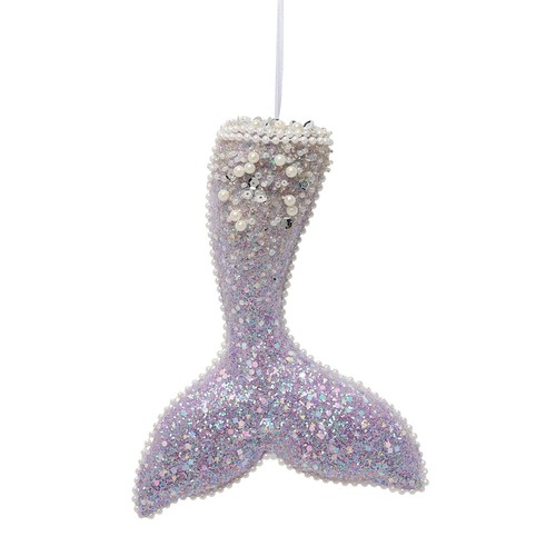 Purple velvet hanging mermaid - purple,