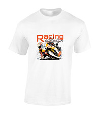 RACING ADDICTION MENS T SHIRT MOTORBIKE MOTORCYCLE RACING DESIGN GIFT TOP