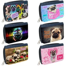 Personalised Girls Purse Pug