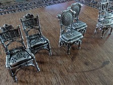 Six Vintage Metal Chair Shaped