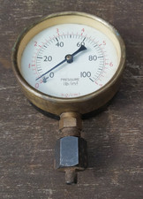 Vintage Brass Pressure Gauge