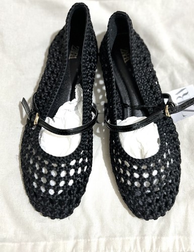 Zara braided black ballet