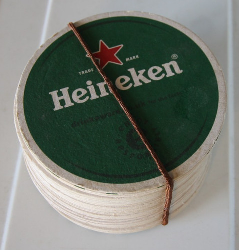 35x heineken beer mats - 35x,