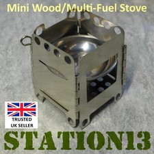 Camping Lightweight Wood Stove - Multi-Fuel - Stainless Steel - Just 170g - NEW