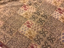 saree Printed Beidge And Maroon Soft Georgette With The Fold And Edges Done