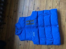 Blue designer hoodrich bodywarmer/gilet warm and thick good condition