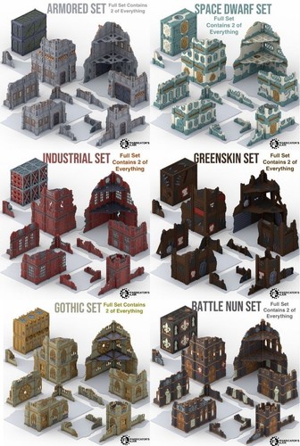 Foldable terrain ruins 11th - terrain,