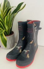 Joules Molly Welly Size 5/38 EU Dog Breed Navy mid length 