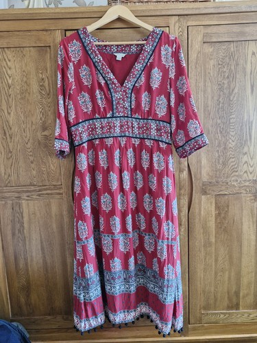 Monsoon red floral neck - monsoon,