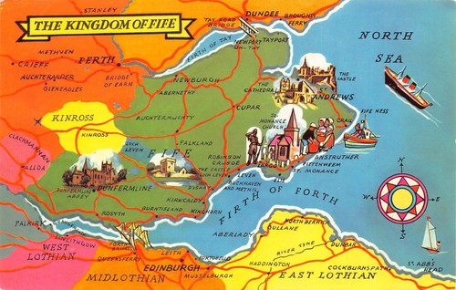 Fife map the kingdom - map,