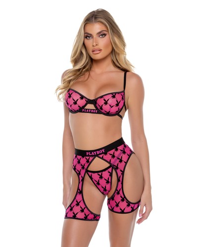 Playboy 3pc flocked bunny - playboy,