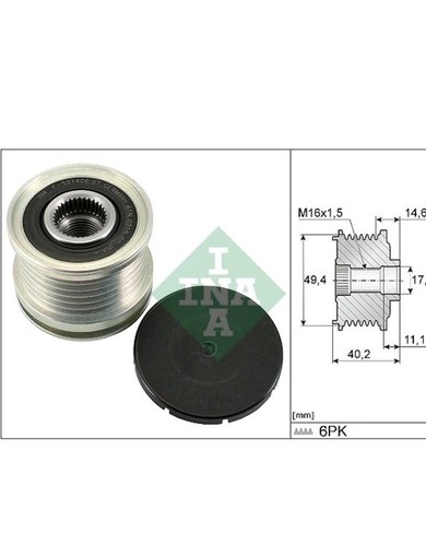 Ina alternator freewheel - ina,