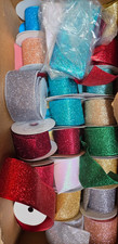 Job Lot Glitter Ribbon 63mm