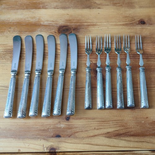 Set vintage silver cake - 12,