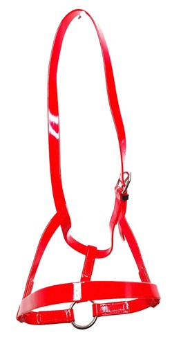 Horse under halter red pvc - red,