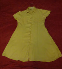 Vintage M &S  (Marks & Spencer) Pale Yellow Shirt Dress.  Size 12 Petite.