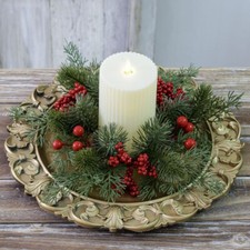 1pcs Christmas Candle Wreath