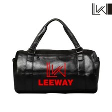 LEEWAY Premium Quality Leather Gym Bag With Adjustable Shoulder Strap