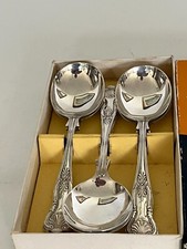 SET OF 6 SILVER PLATED DOUBLE