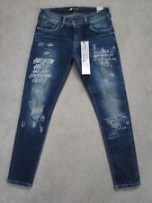 Pepe Jeans x Andy Warhol 'Scribble' Jeans for Women. Blue BNWT. Size W27 L28 UK8