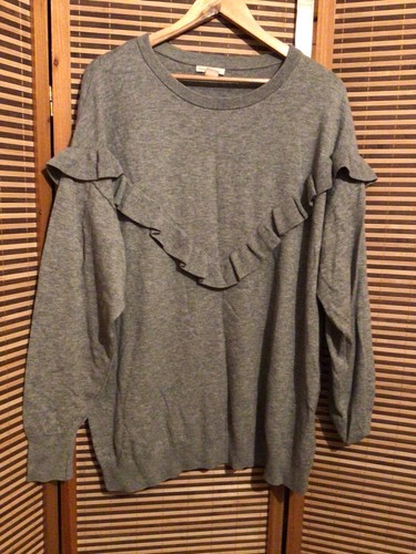 Premium grey marl ruffle - grey,