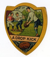 (Gd4002) John Baines Rugby Football Card shield, A DROP KICK c1921 Gillingham