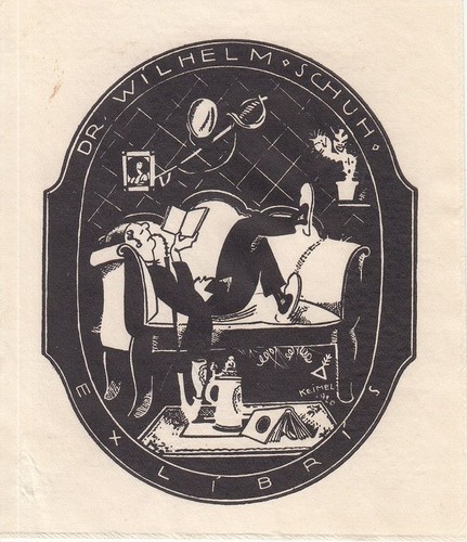 Exlibris bookplate klischee - bookplate,
