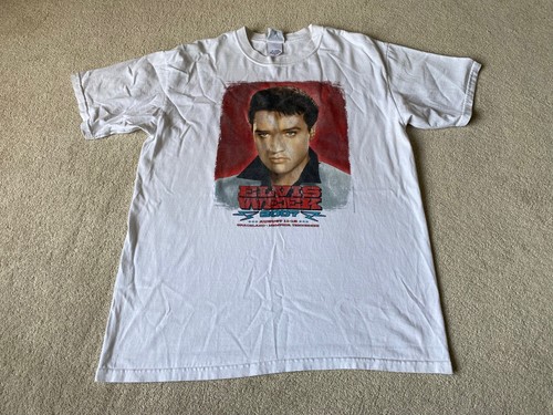 Vintage elvis presley white - white, t