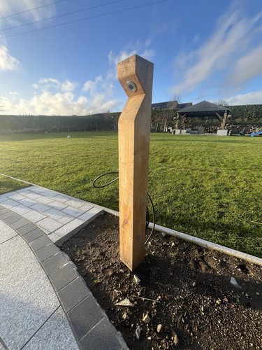 Wooden garden light - wooden,