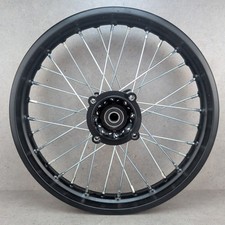 14" Pit Bike Front Wheel Rim Hub Black Spoked Steel Replacement