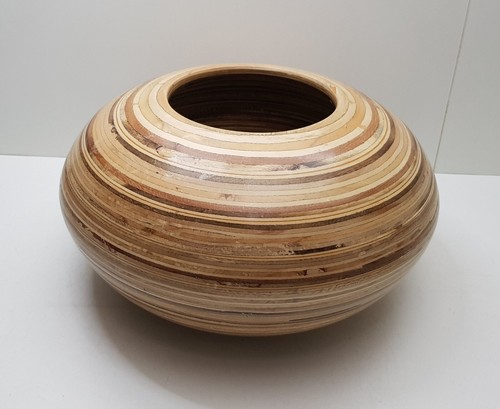 Stacked ring natural wood hand - ring,