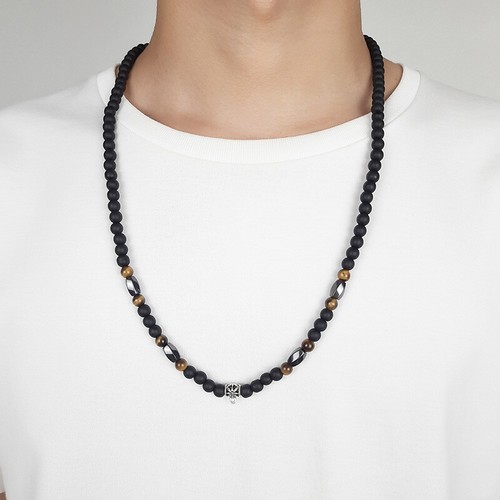 Mens rosary necklace bead - rosary,