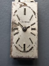 Vintage Swiss Made Jean Renet 17 Jewels Mechanical Watch Movement - Working