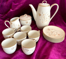 vintage NORITAKE Japanese Coffee Set. 'LAVERNE' Set of 6