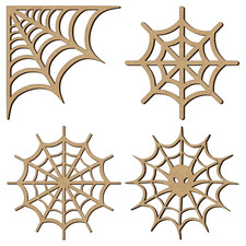 Laser Cut MDF Spider Web Craft