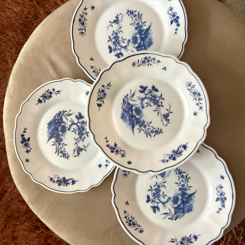 Arcopal white blue floral - arcopal, white/blue
