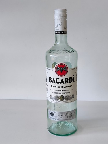 Empty ltr bacardi white rum - empty, 1