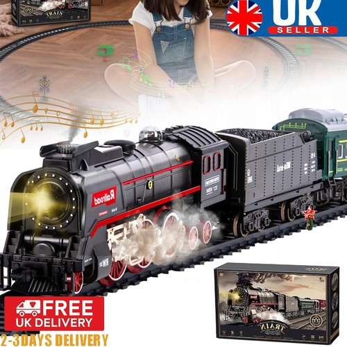 Train track set with light - track, &