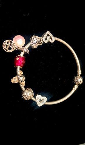 Pandora bracelet 21cm with - , 7
