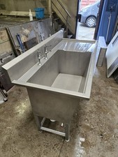 Large Stainless Steel Commercial Kitchen Sink 1500 mm Deep Bowl Sink with Drain