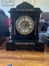Antique Ansonia Slate And Marble Chiming Mantle Clock in Full Working Order.
