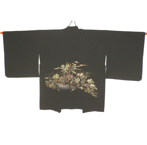 Vintage japanese black silk - vintage,