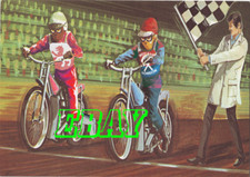 Speedway 'On the line' Retro Look A4 Size Poster Print
