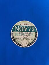 OLD TAX DISC  NOVEMBER 1975   IT WILL BE VERY RARE