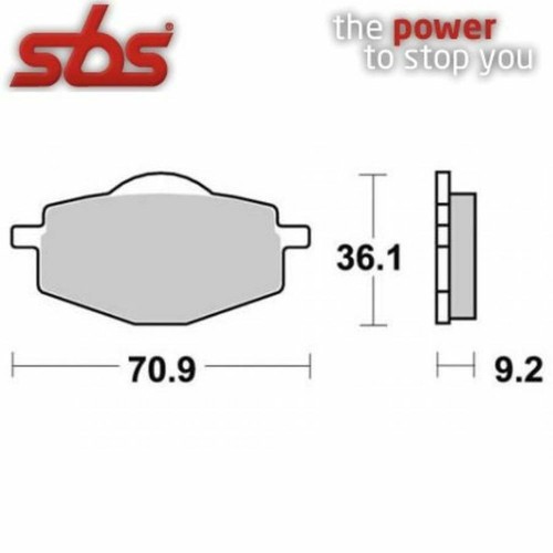 Pair brake pads sbs - brake,