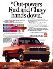 Vintage Print Ad 1992 - Dodge